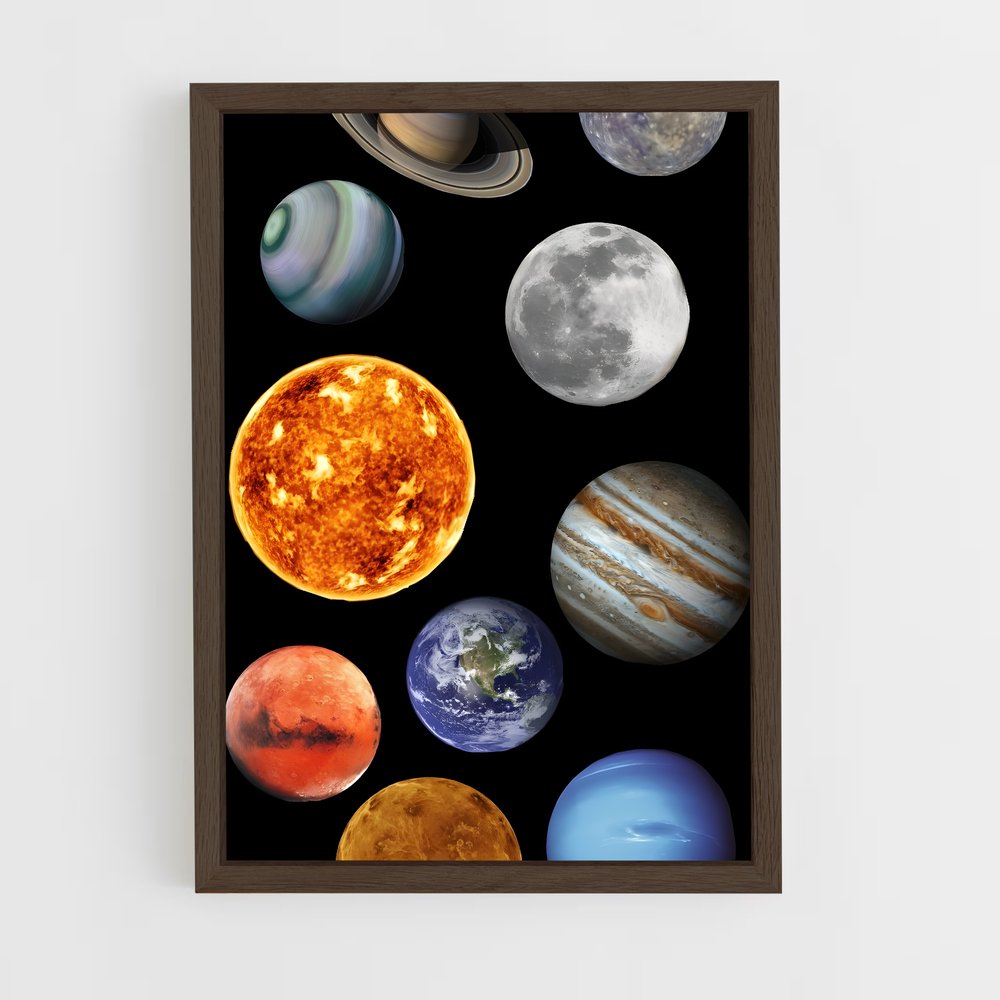 Poster Univers du système solaire (vue 5)